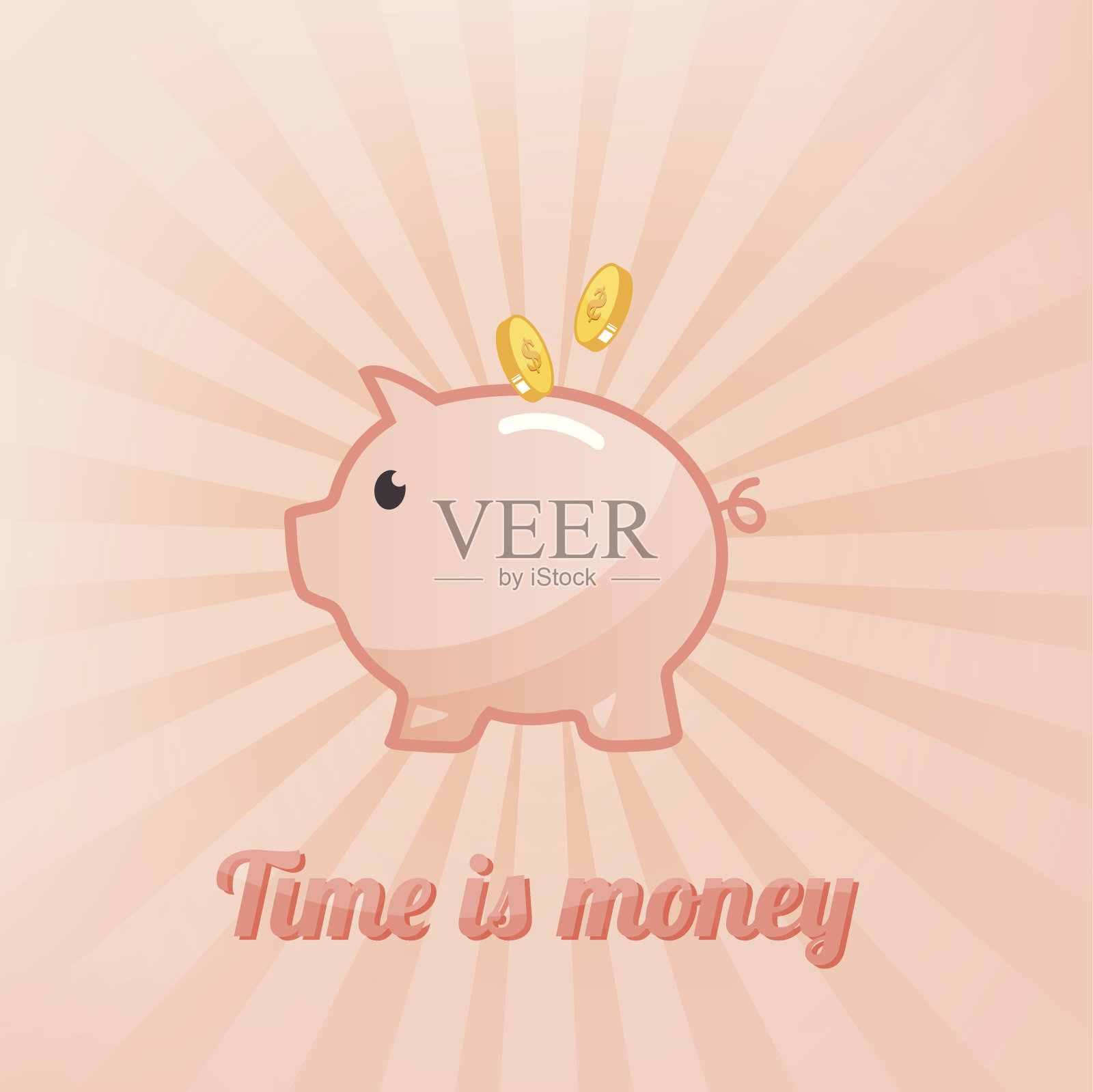 扑满背景插画图片素材