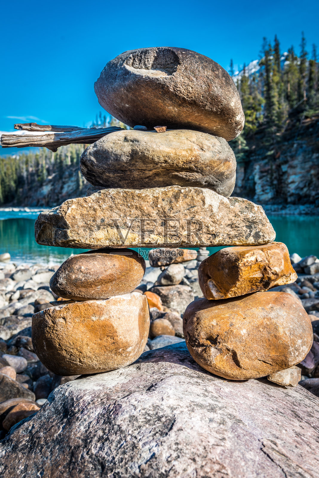 Inuksuk石像照片摄影图片
