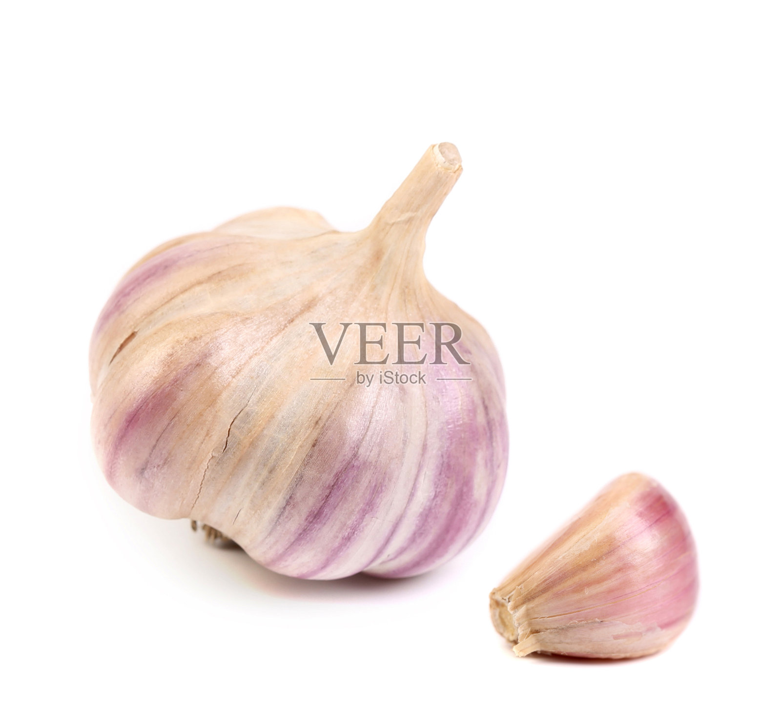 大蒜和丁香的特写。照片摄影图片