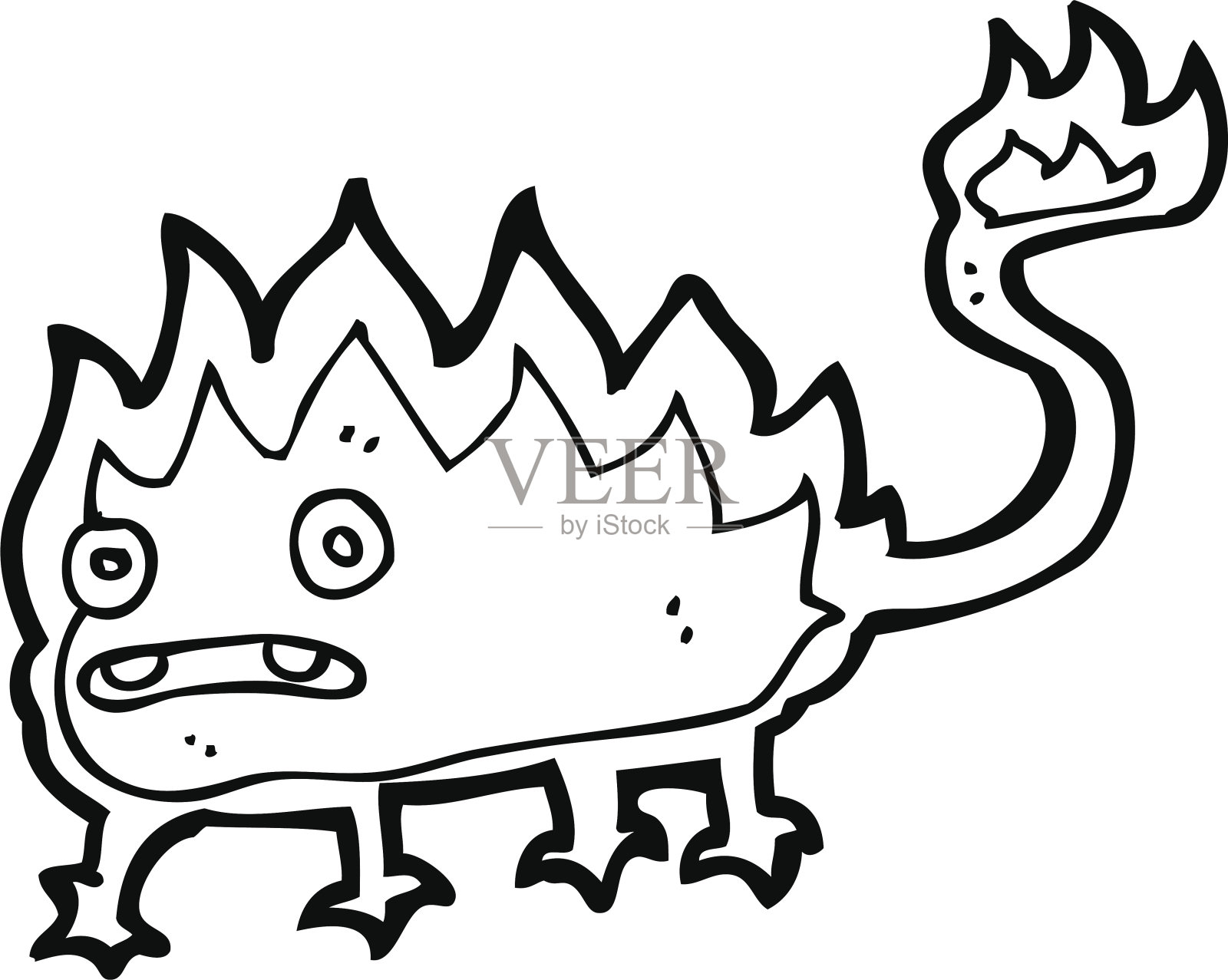 卡通小火妖插画图片素材