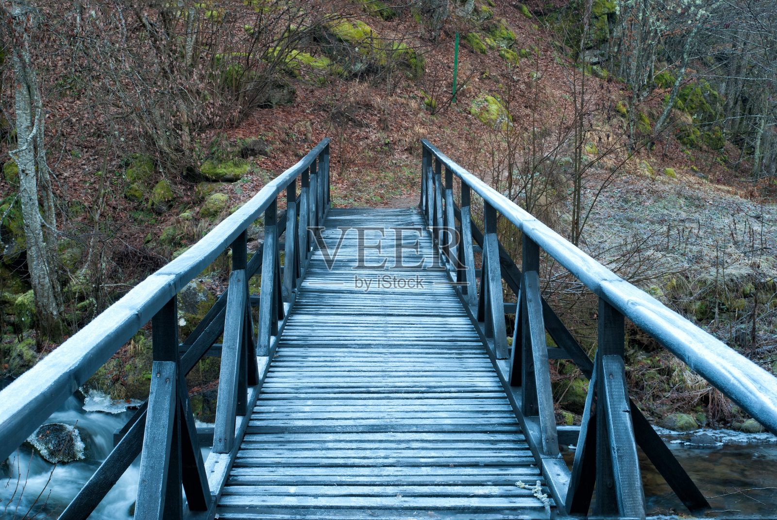 河上的木桥照片摄影图片