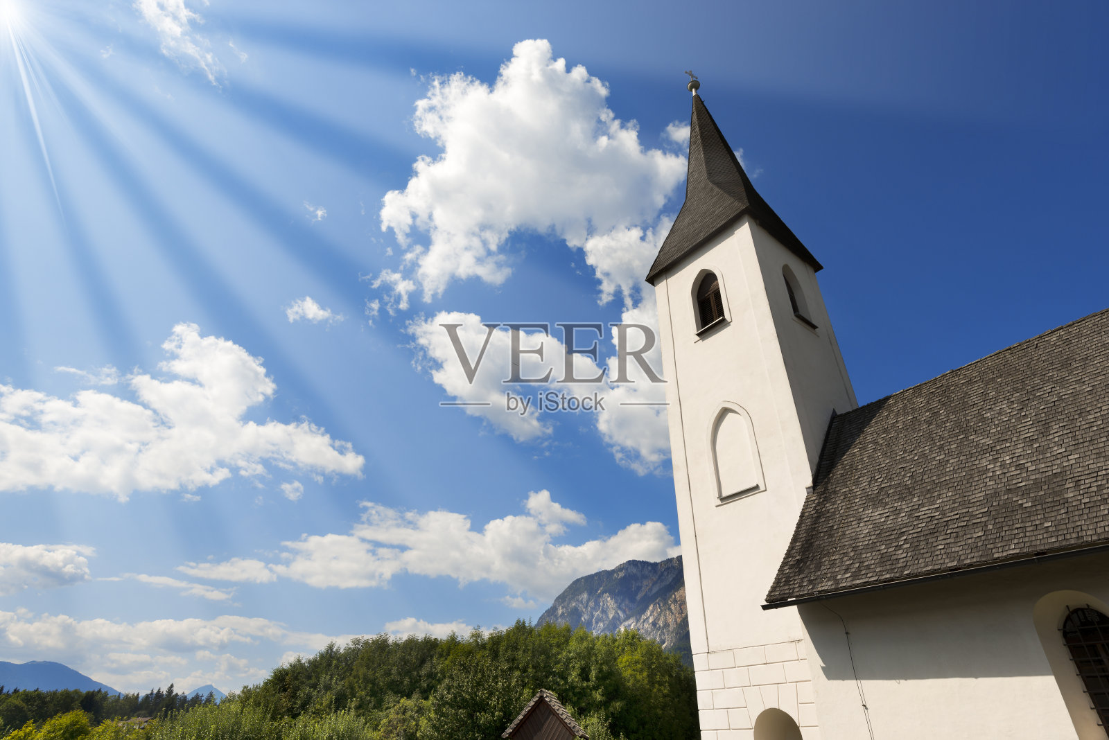 小山教堂- Oberschütt奥地利照片摄影图片