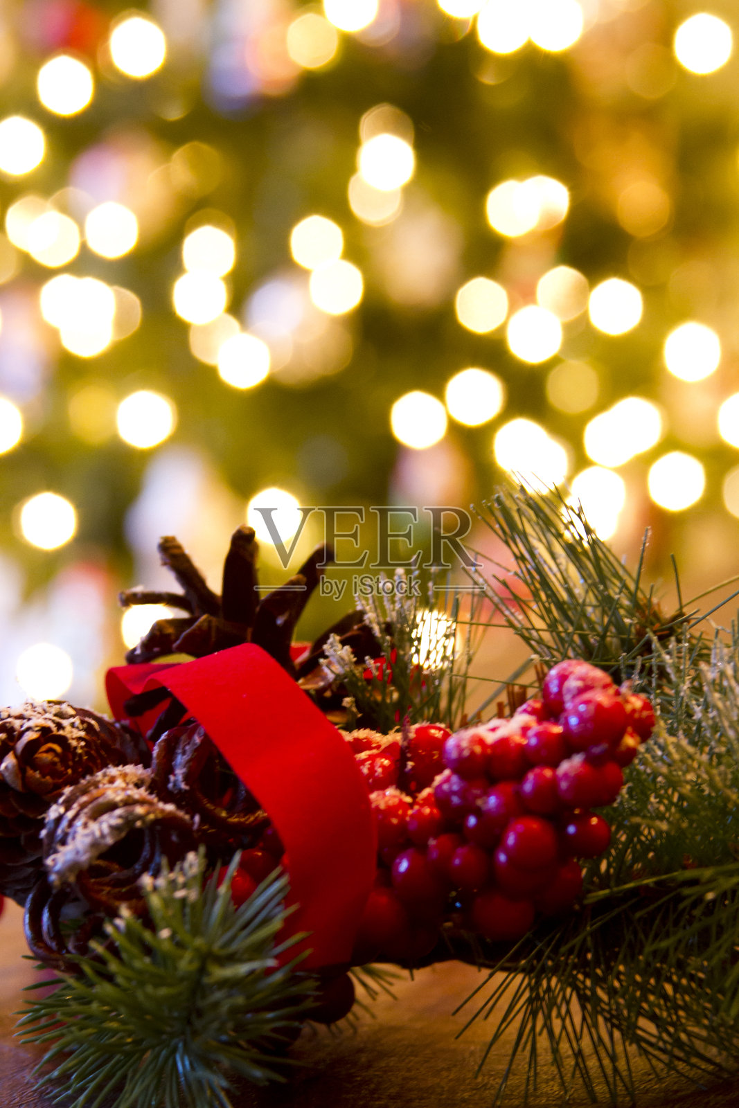 圣诞节槲寄生照片摄影图片