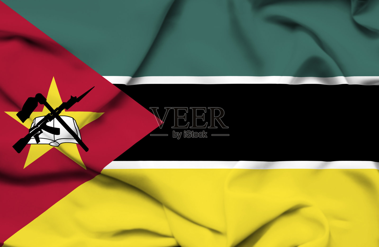 莫桑比克挥舞着国旗照片摄影图片