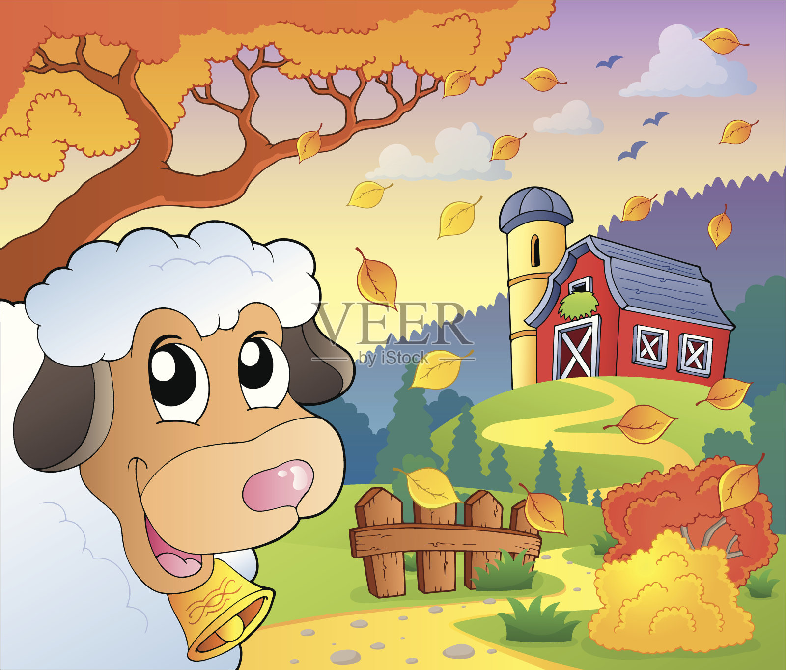秋季农场主题6插画图片素材