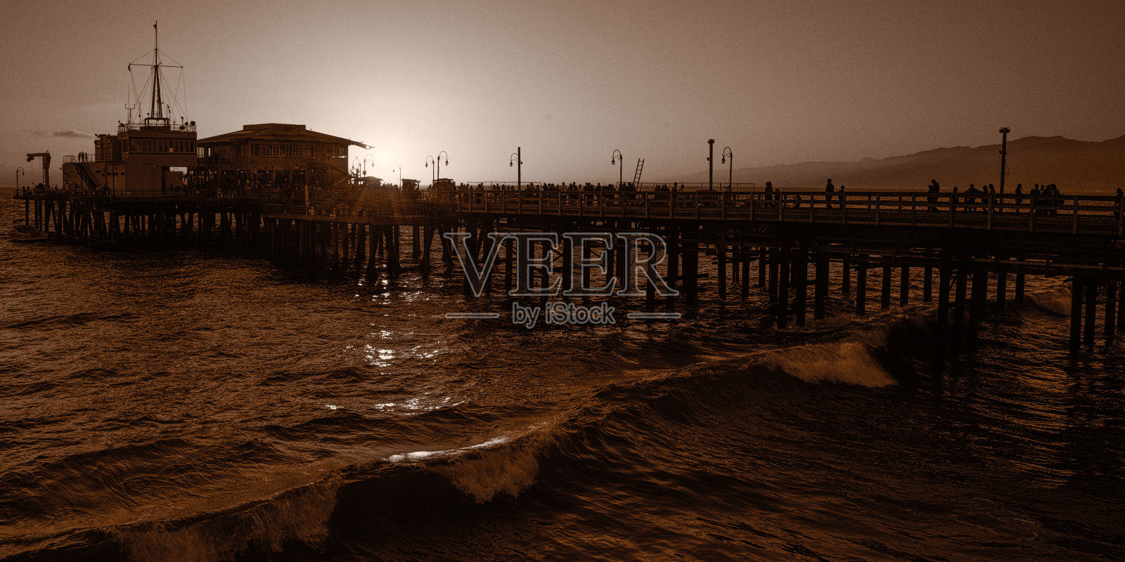 圣塔莫尼卡码头照片摄影图片