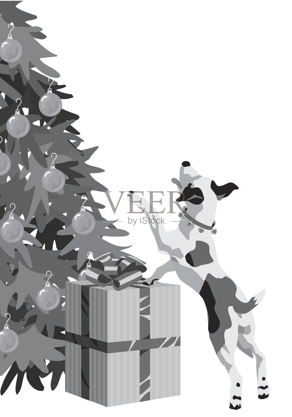 狗现在插画图片素材