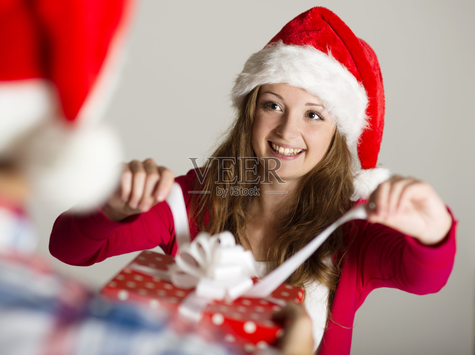 克里斯蒂马斯惊喜照片摄影图片