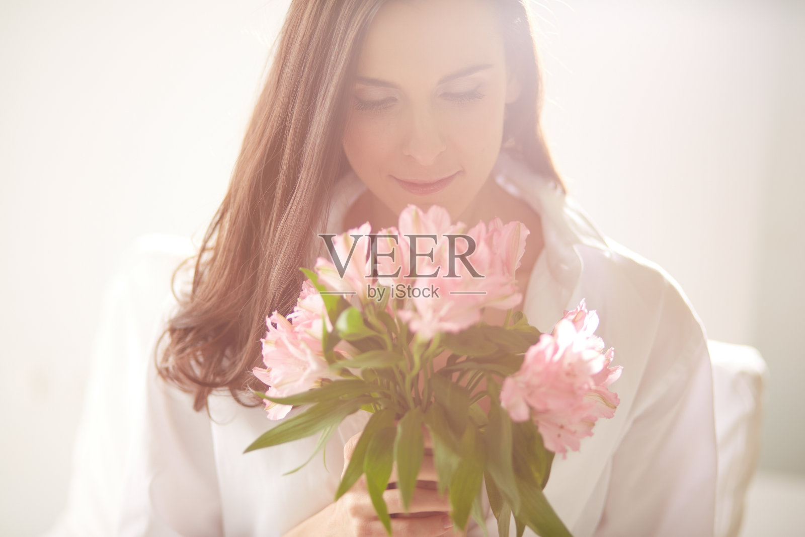 女性的花束照片摄影图片