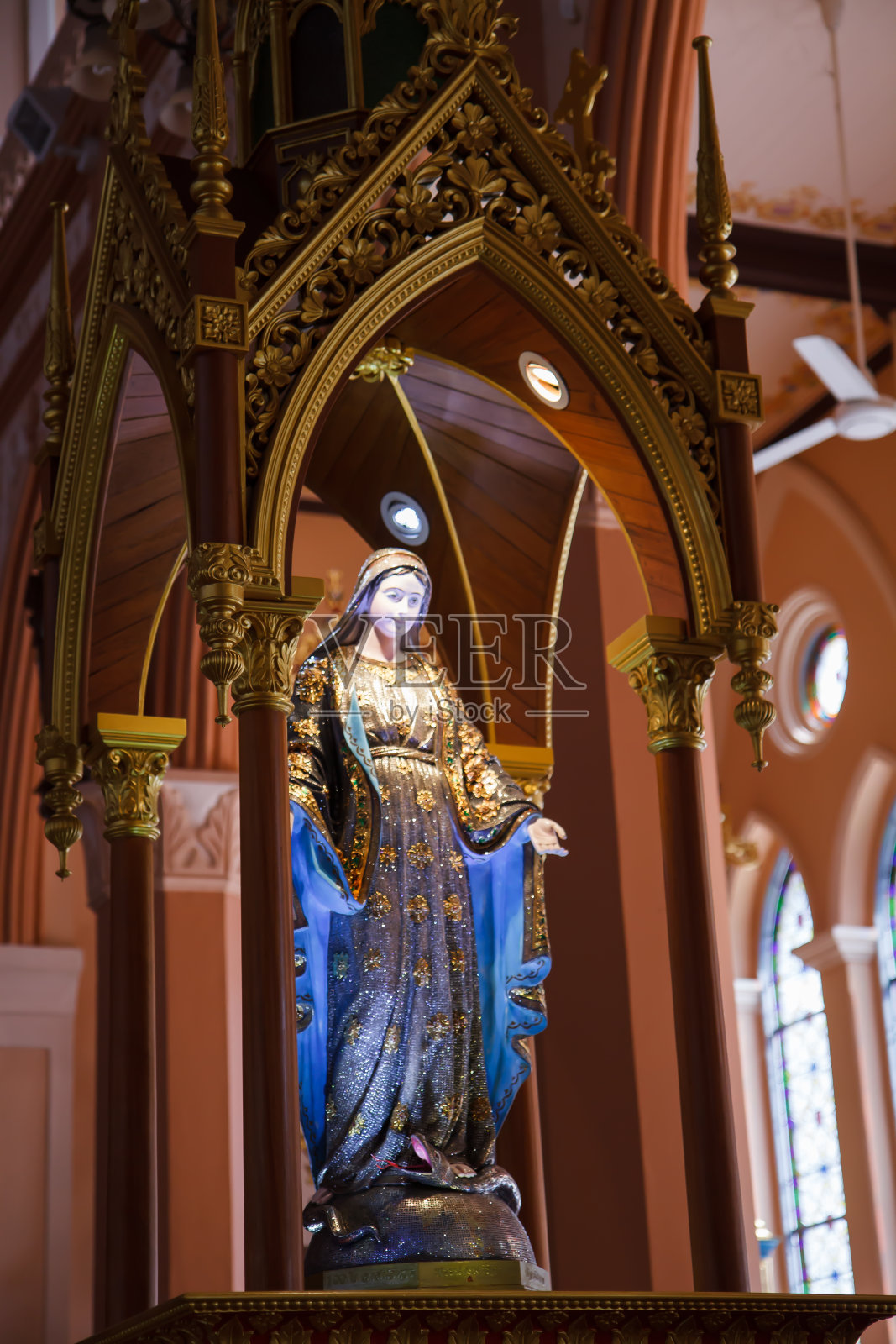 圣母无玷圣母院，泰国昌塔布里照片摄影图片