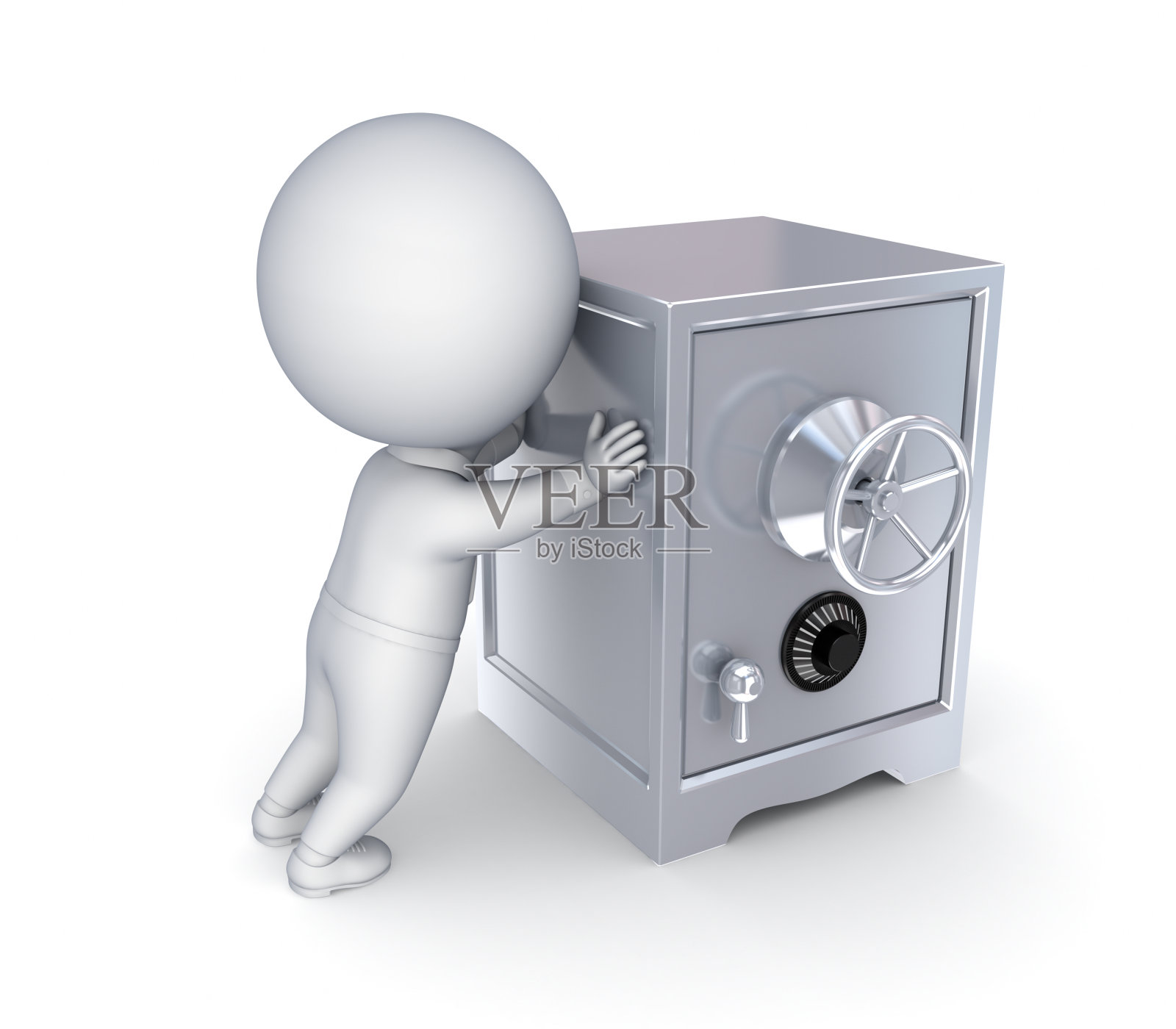 3、小人和铁器安全。照片摄影图片