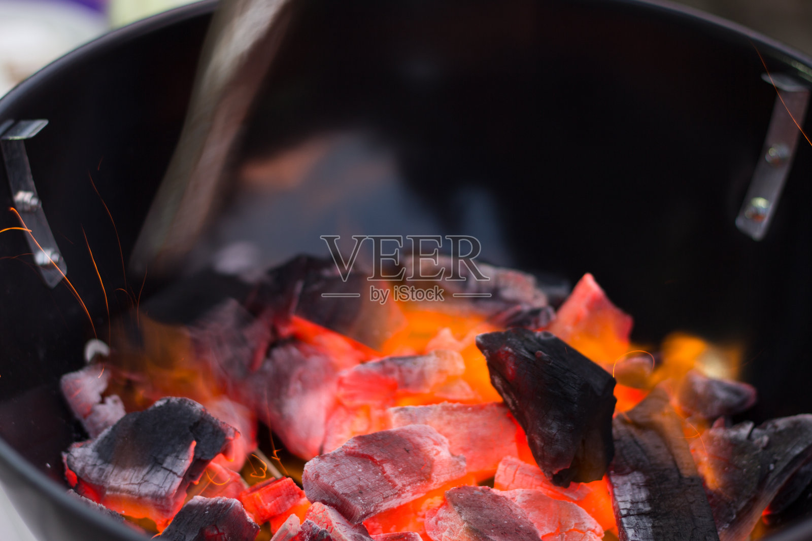 木炭火烤照片摄影图片