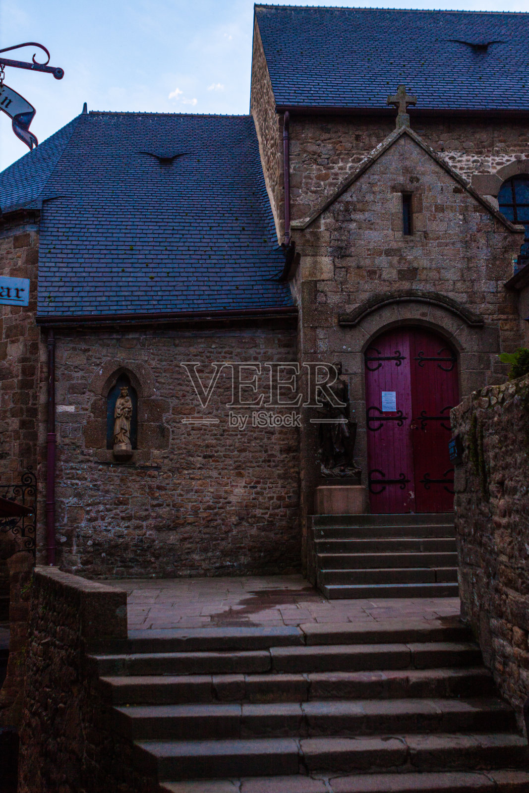 法国。诺曼底。圣米歇尔山（圣米奇山©）照片摄影图片