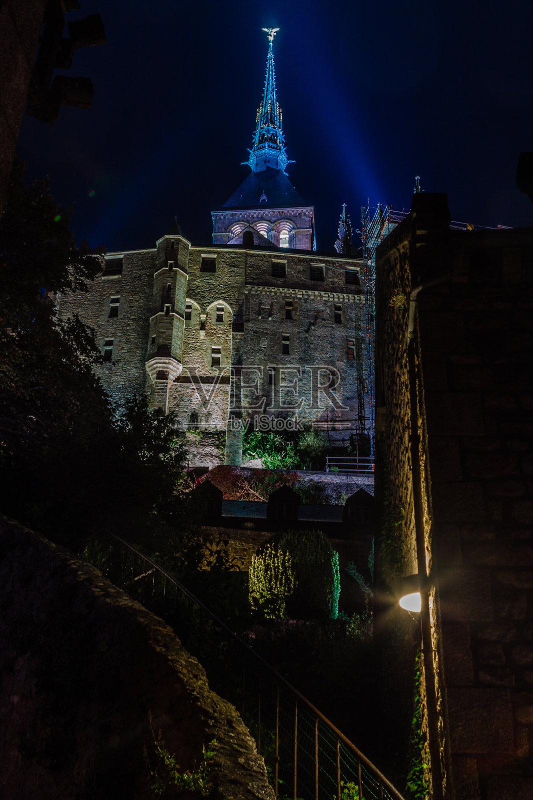 法国。诺曼底。圣米歇尔山（圣米奇山©）照片摄影图片