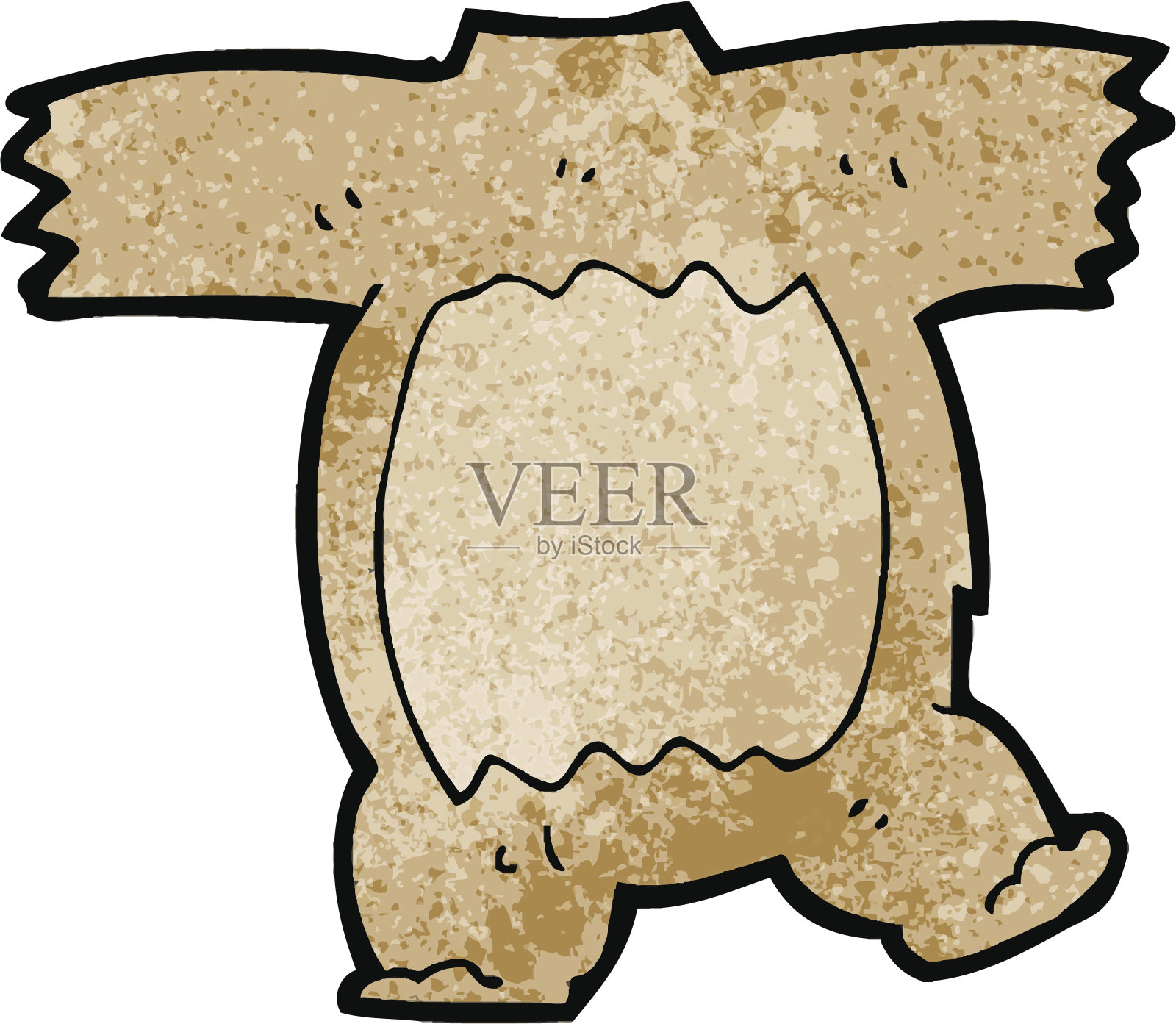 卡通泰迪熊身体插画图片素材