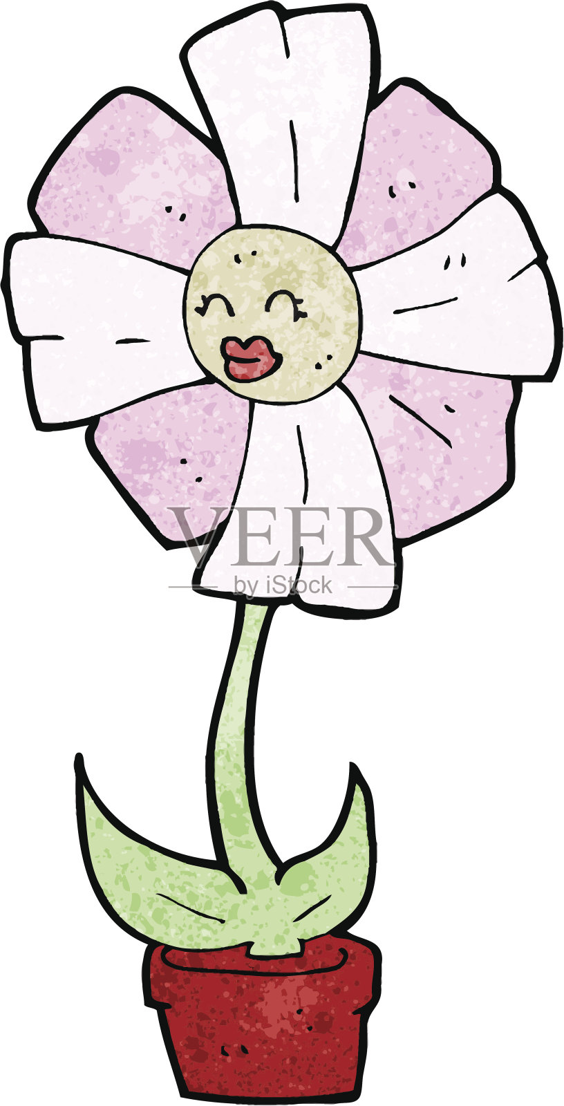 卡通花插画图片素材