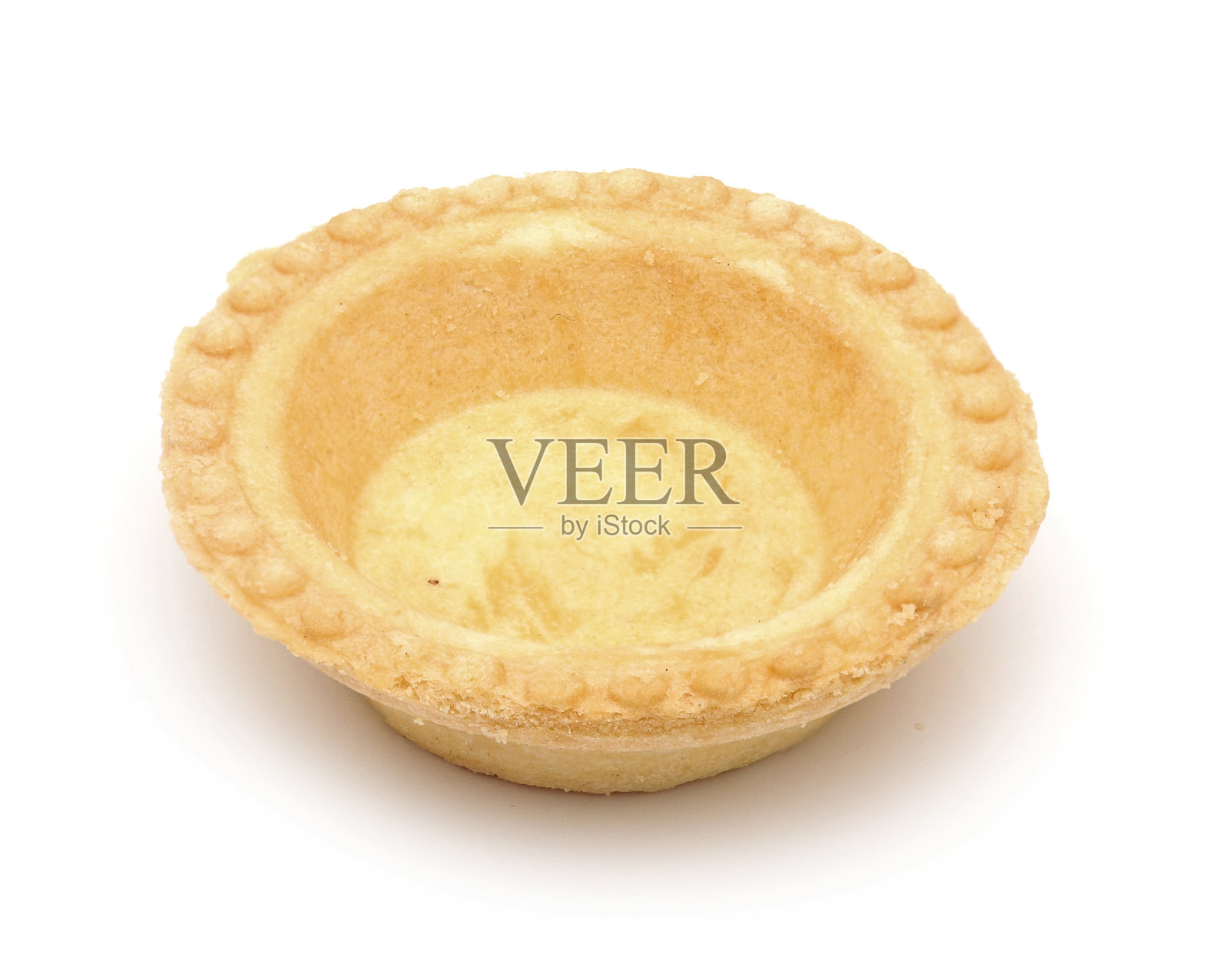 白色背景上的空馅饼照片摄影图片