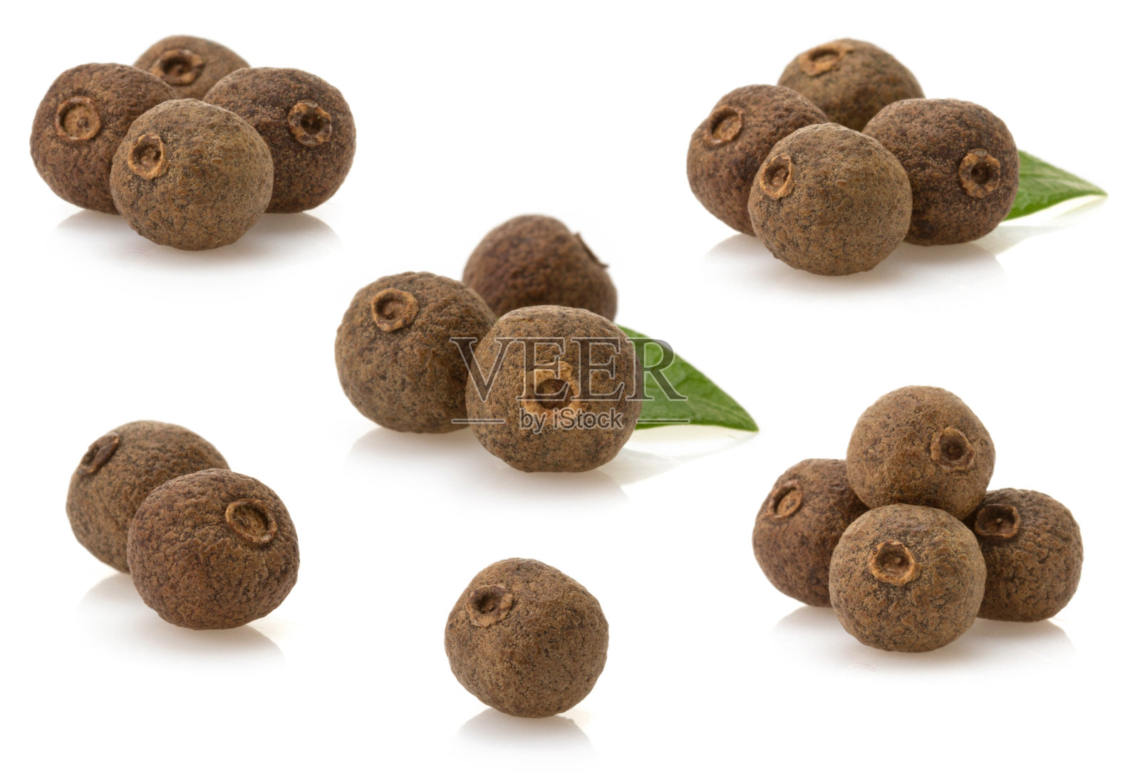 多香果在白色背景上照片摄影图片