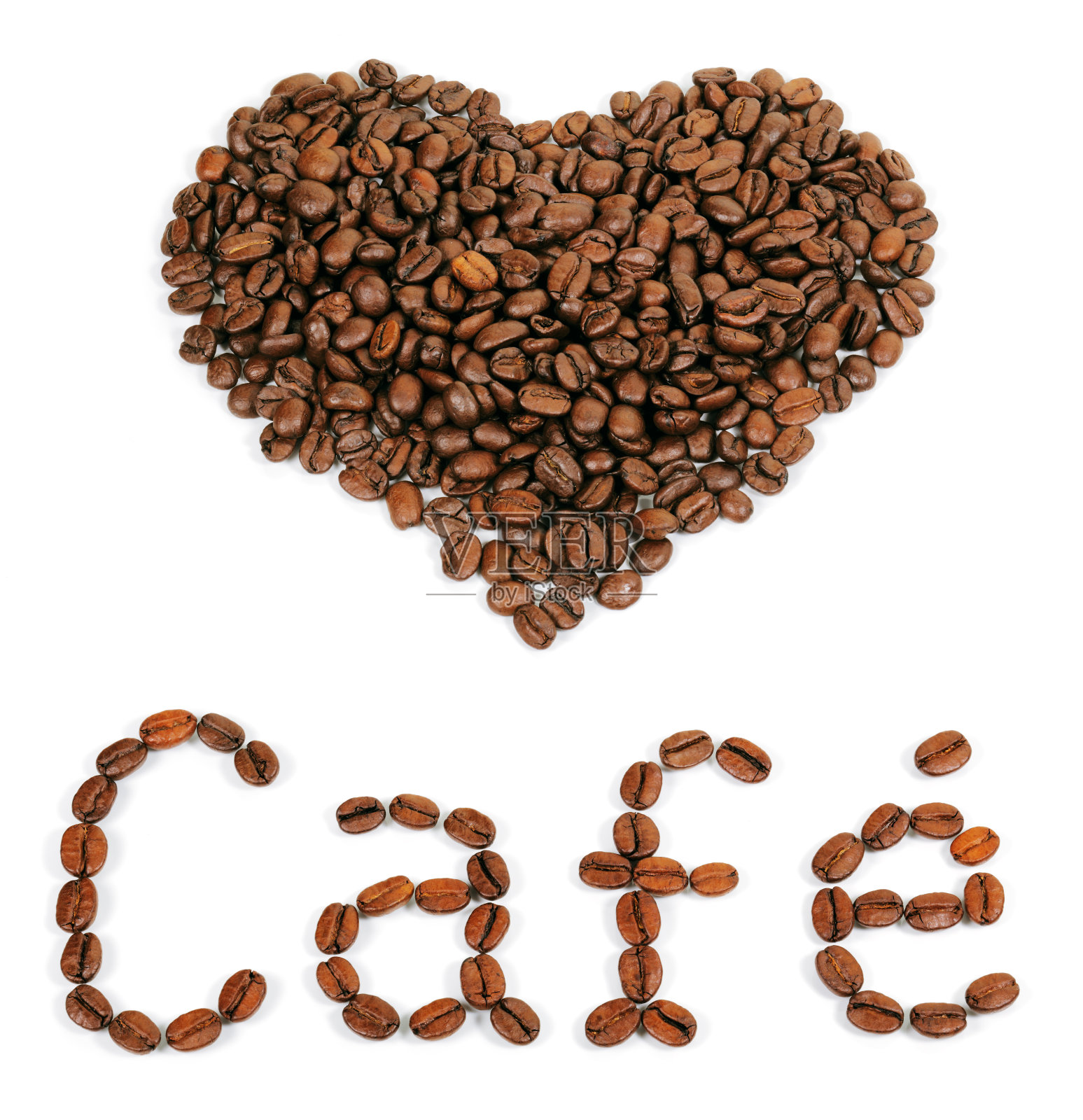 用咖啡豆创造出咖啡这个词照片摄影图片