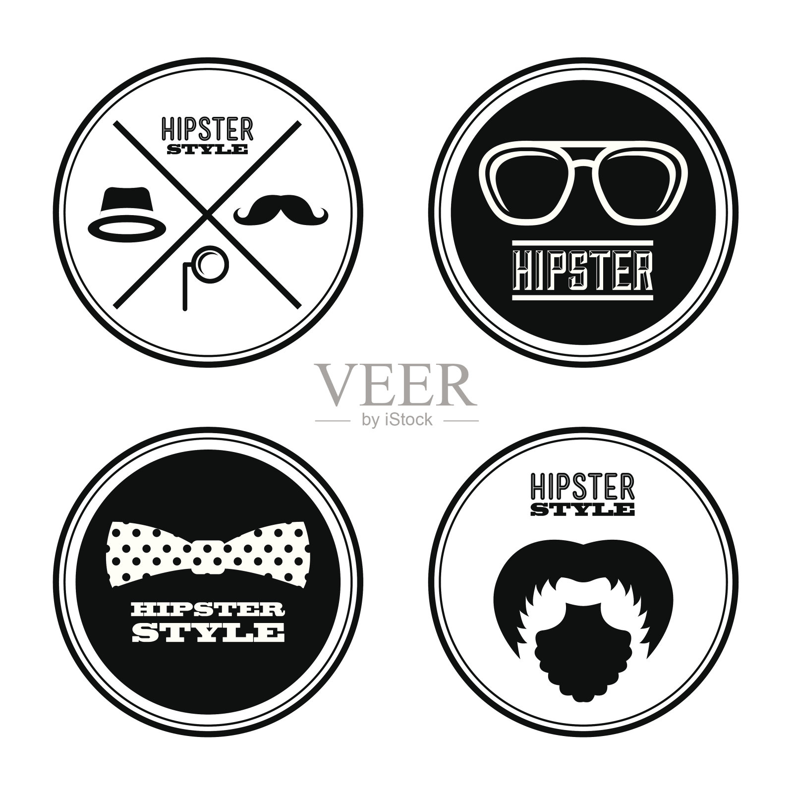 潮人的风格插画图片素材