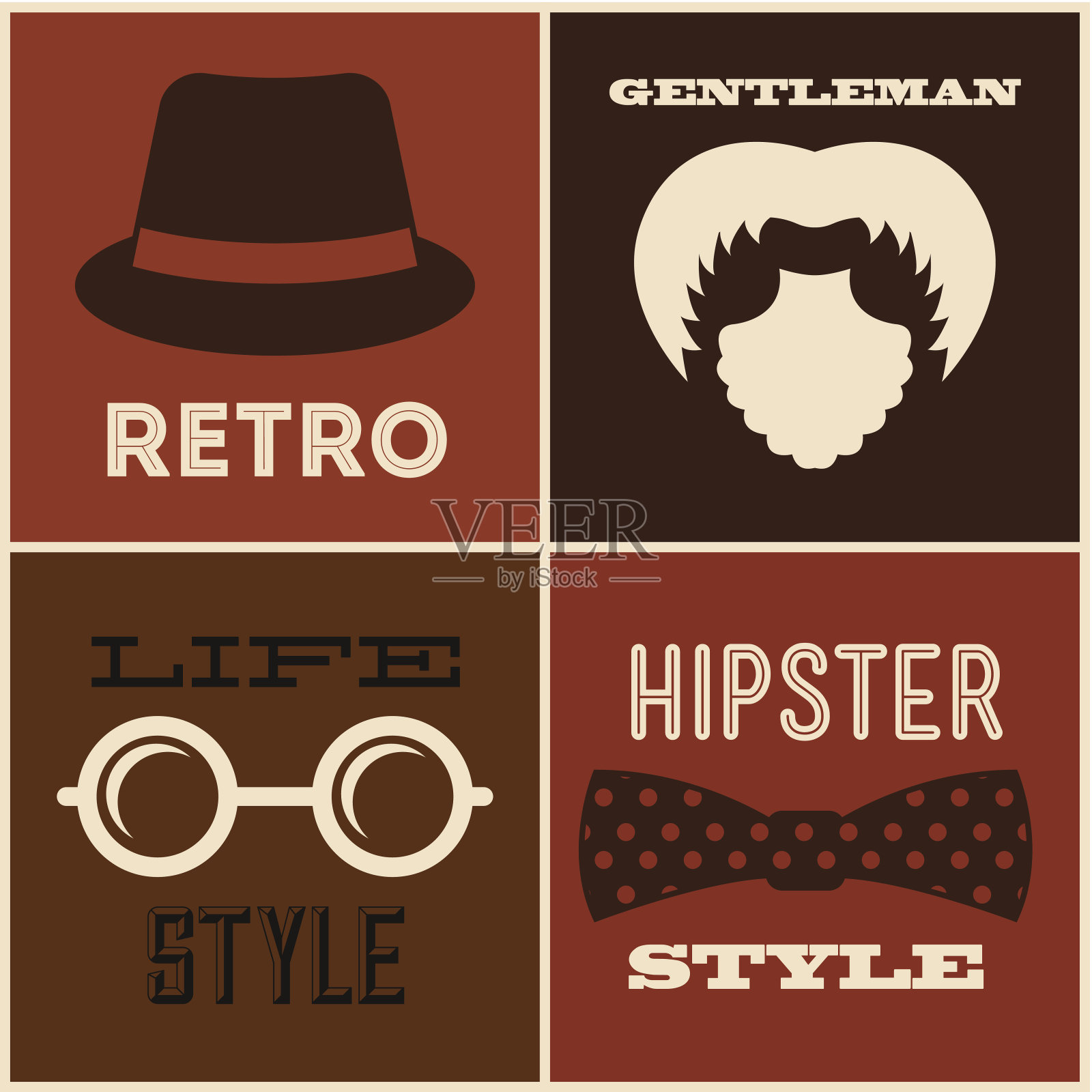 潮人的风格插画图片素材