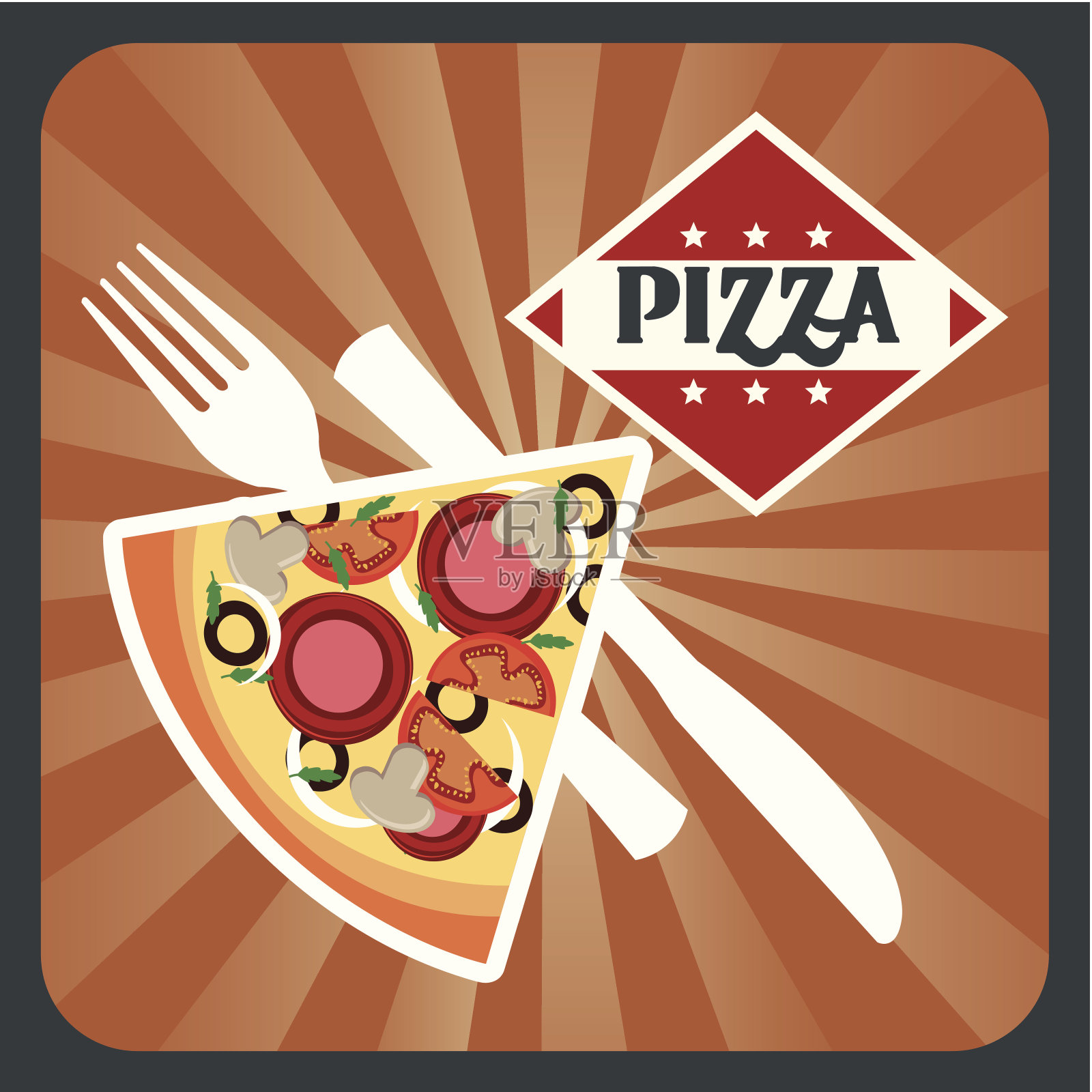 比萨菜单设计元素图片