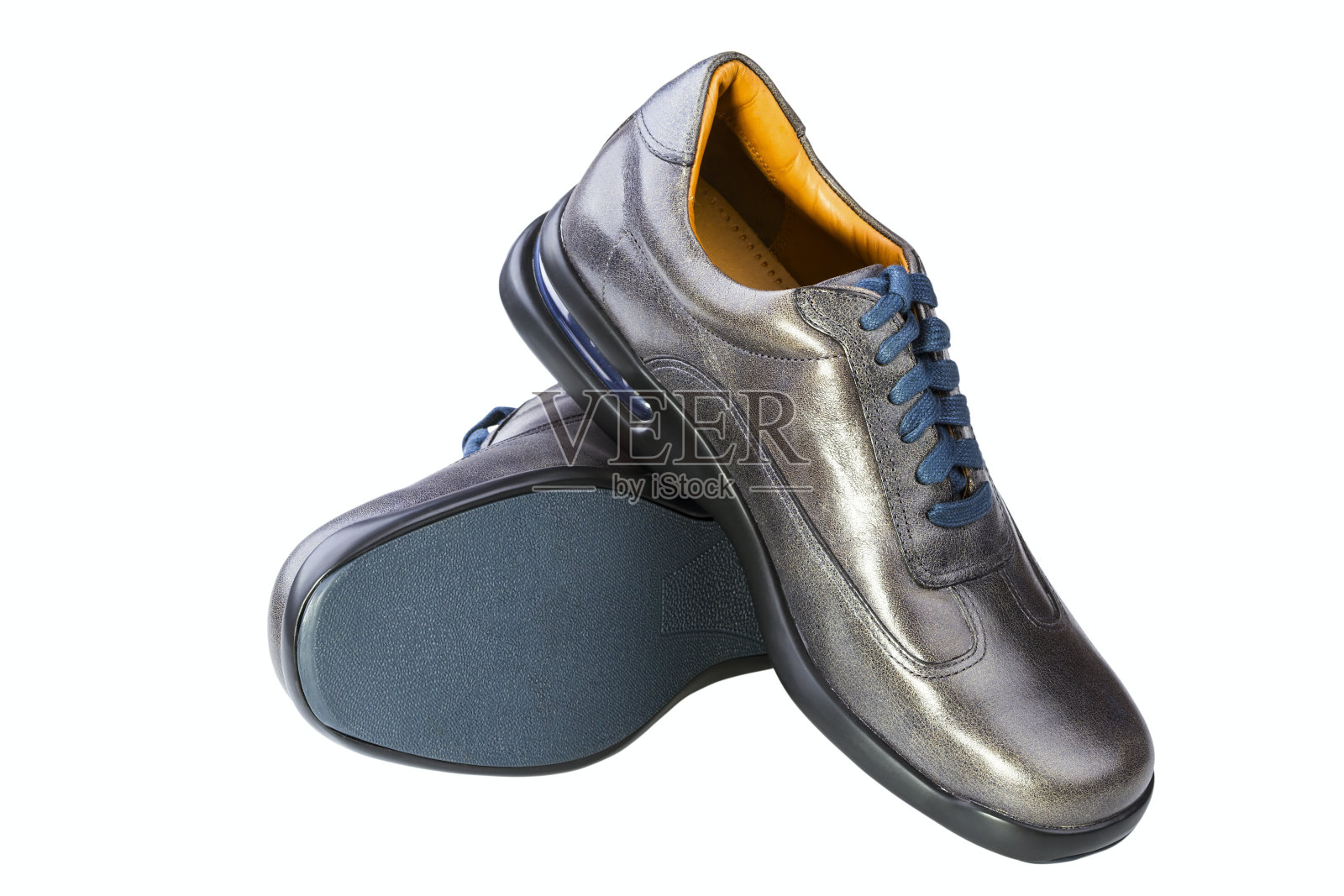 灰色的男式皮鞋照片摄影图片