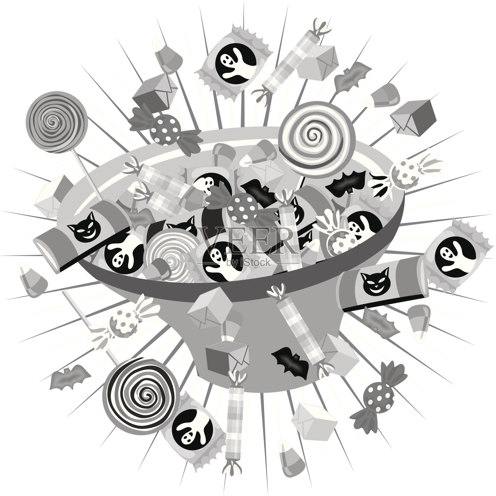 万圣节糖果插画图片素材