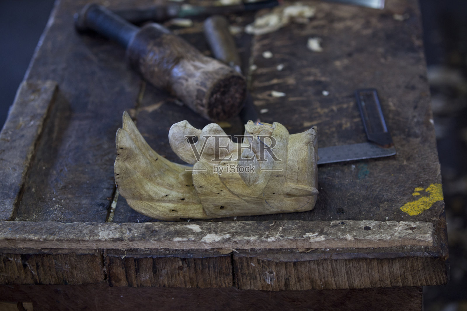 传统的面具制作照片摄影图片