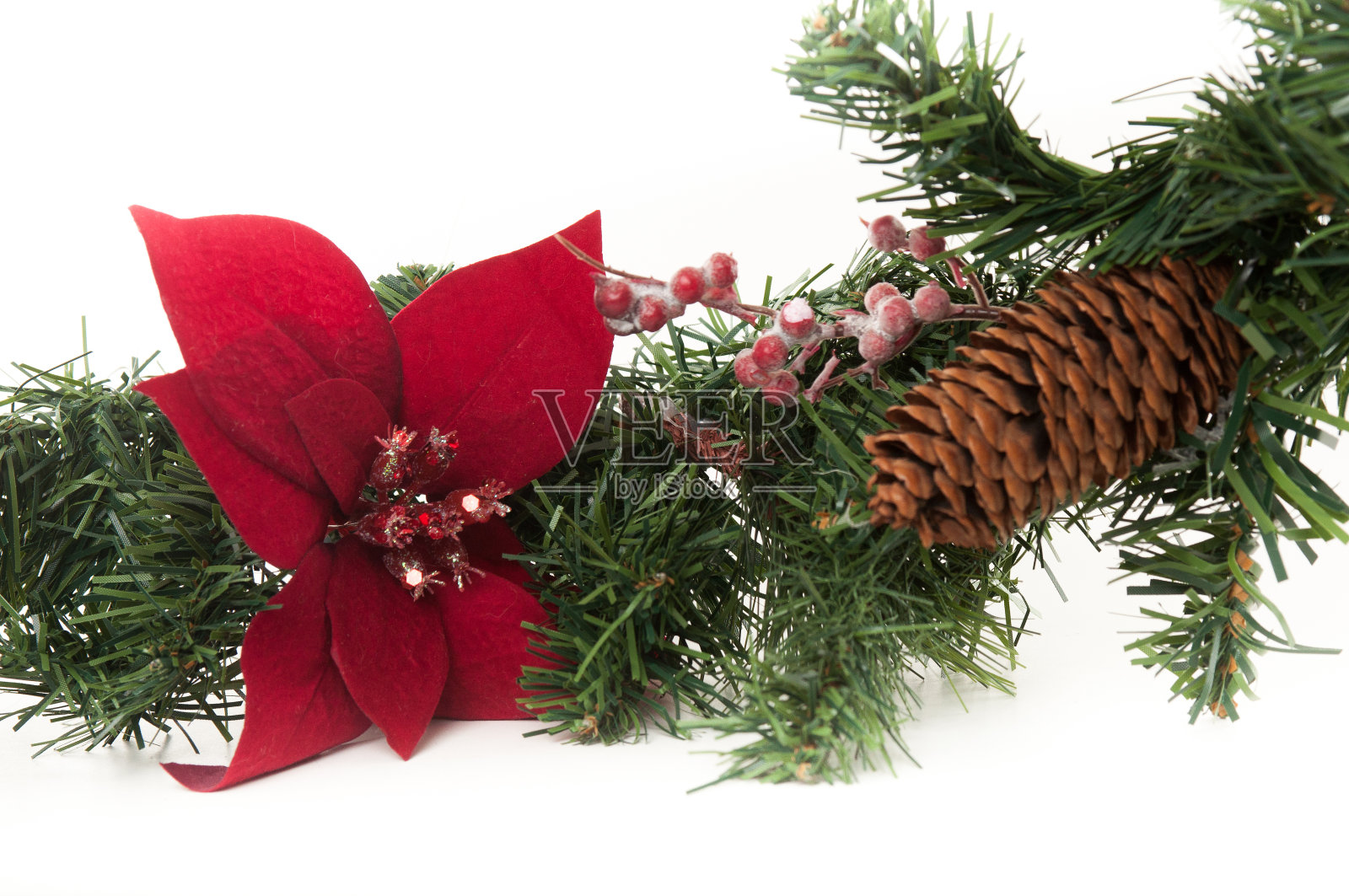 圣诞花环照片摄影图片