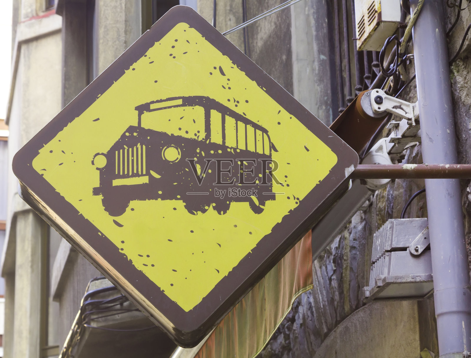 南美信号公交车站照片摄影图片