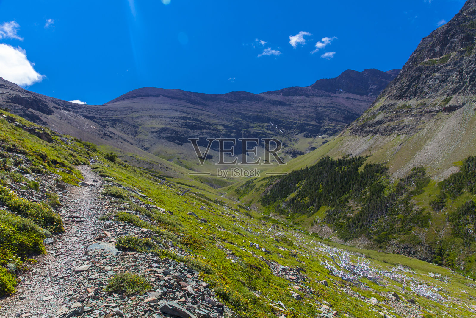 高山徒步路径照片摄影图片
