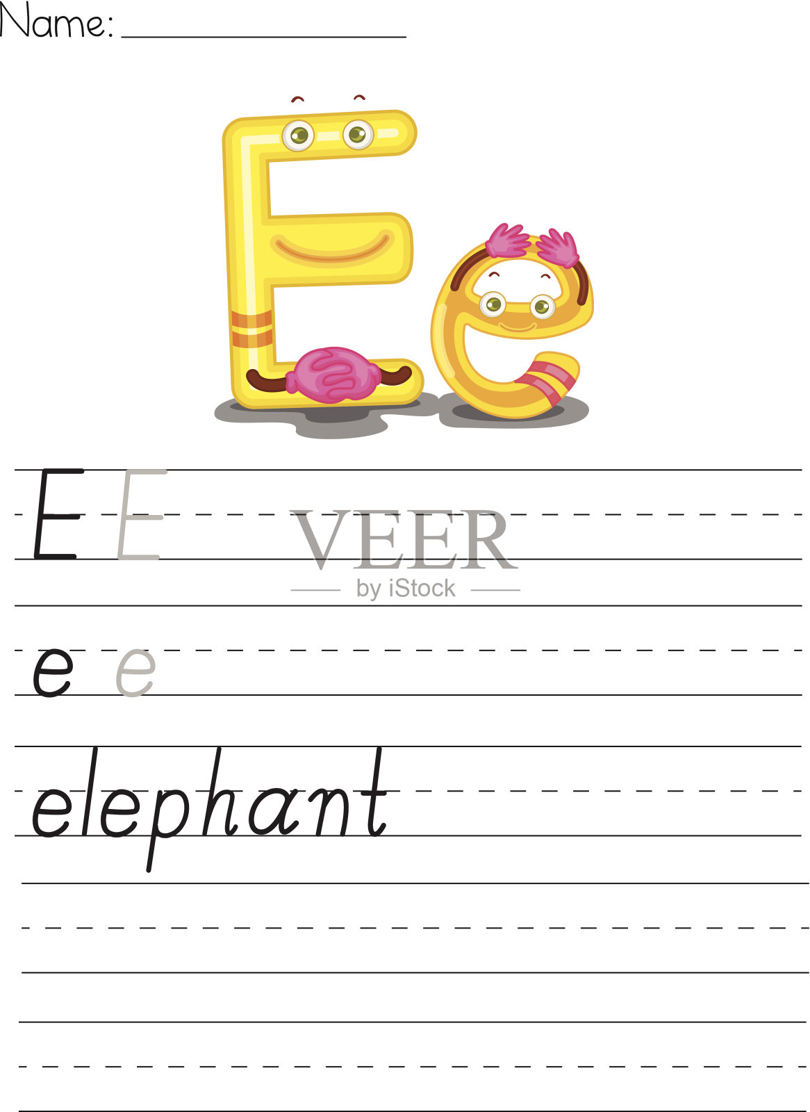 字母表插画图片素材