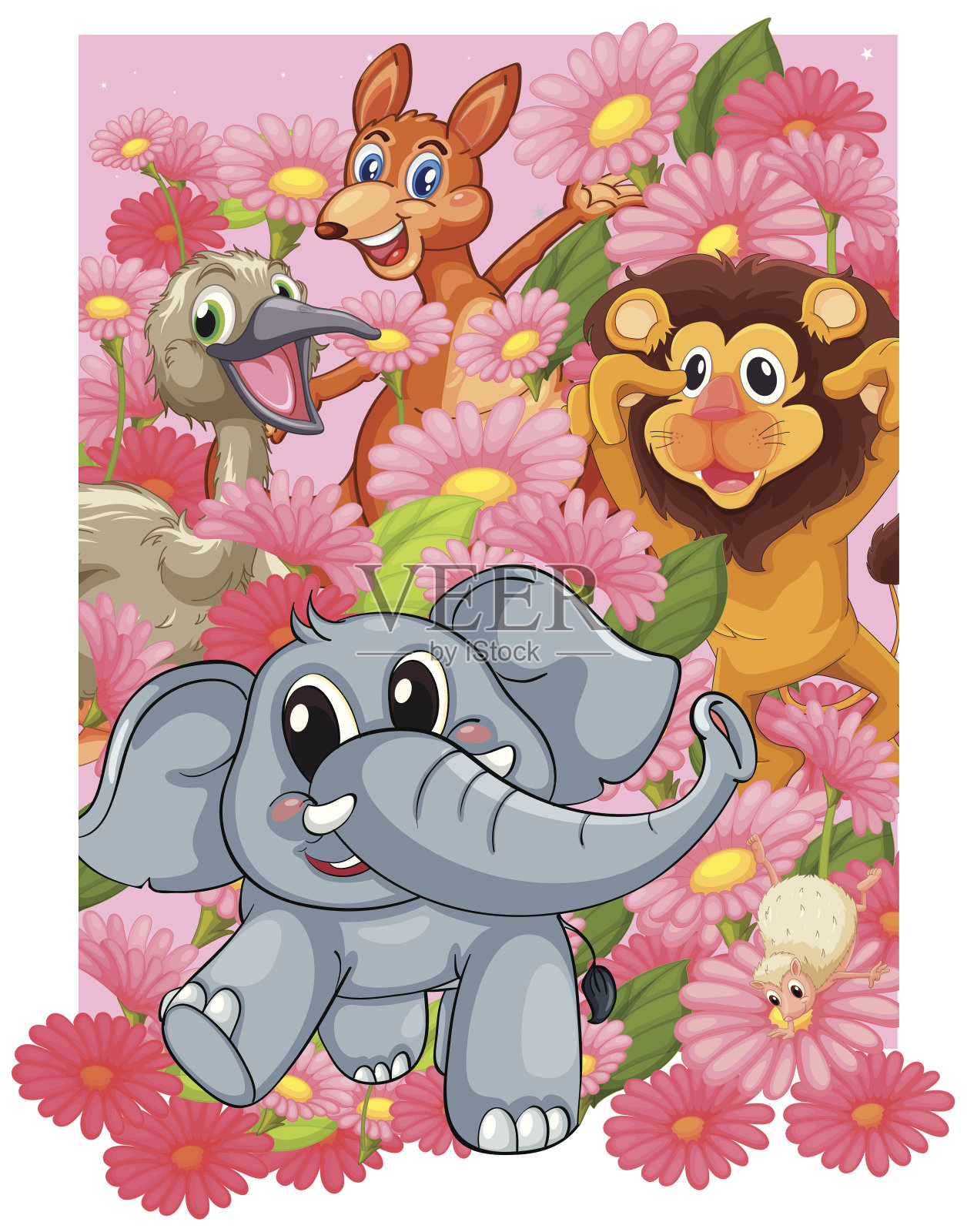 各种各样的动物插画图片素材