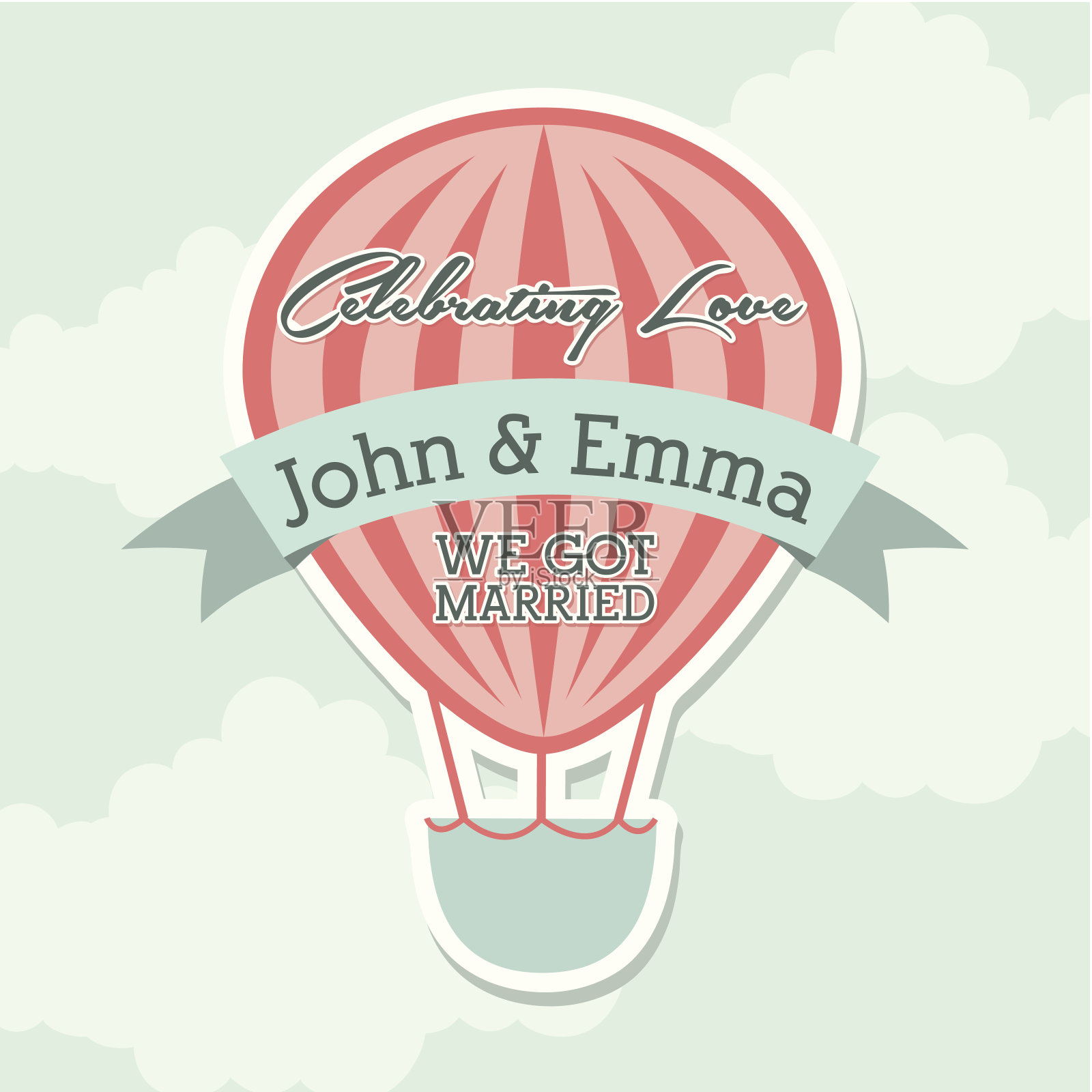 婚礼设计插画图片素材