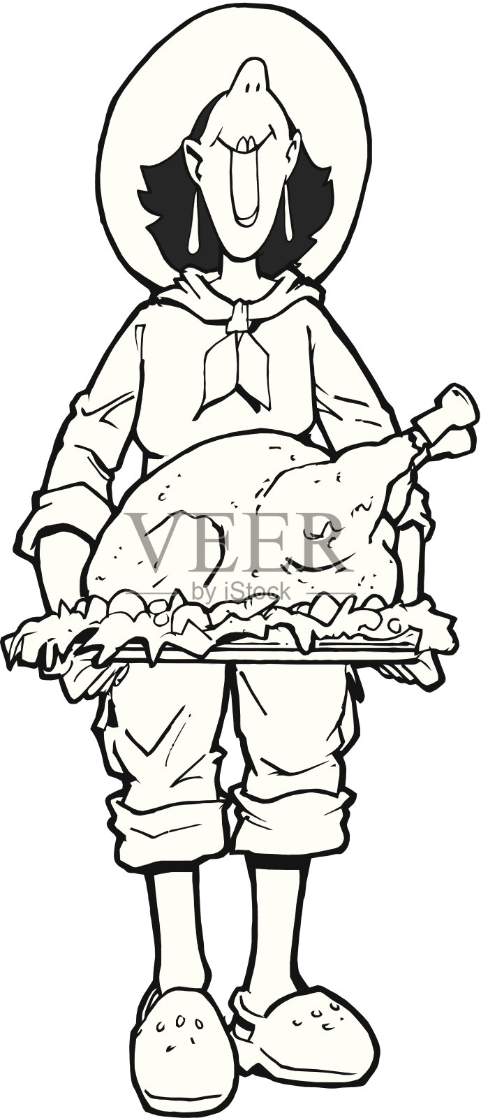 女人Turkey2插画图片素材