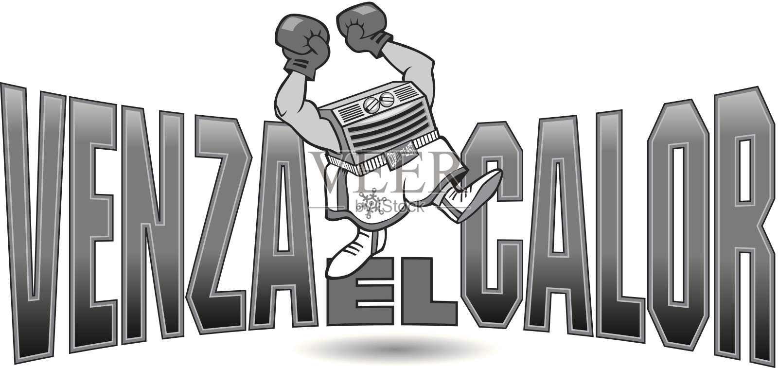 克服标题热插画图片素材