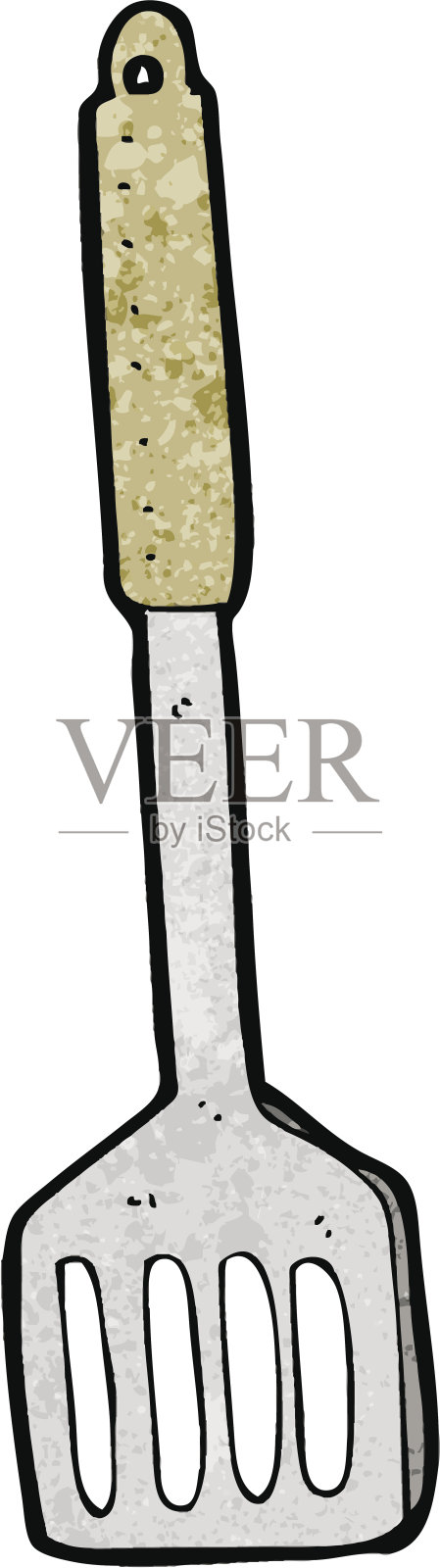 卡通厨房抹刀插画图片素材