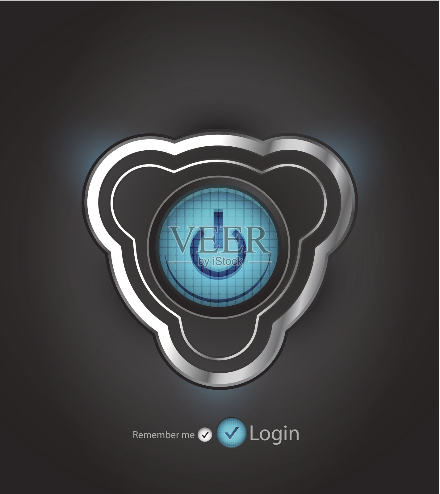 未来的电源按钮图标素材