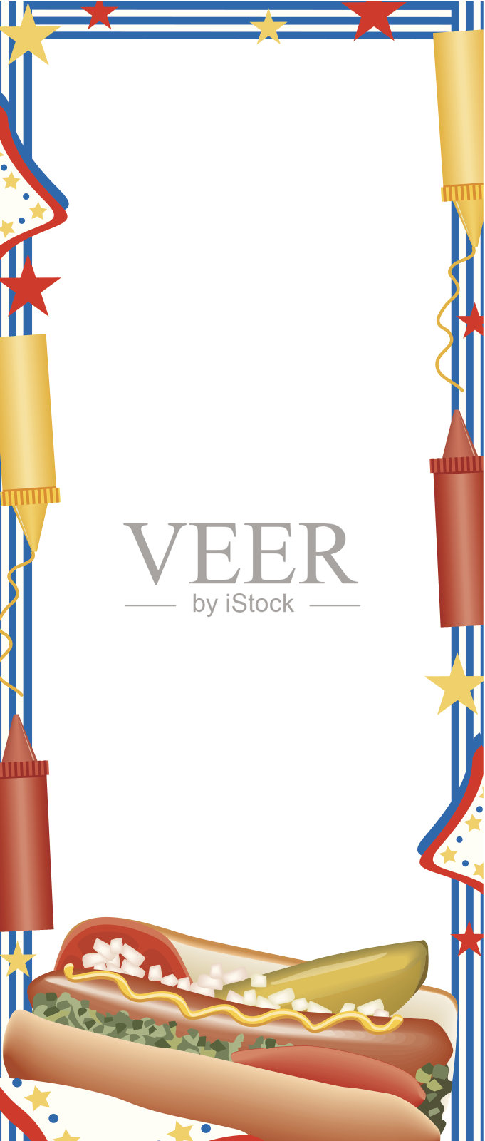 热狗框架插画图片素材