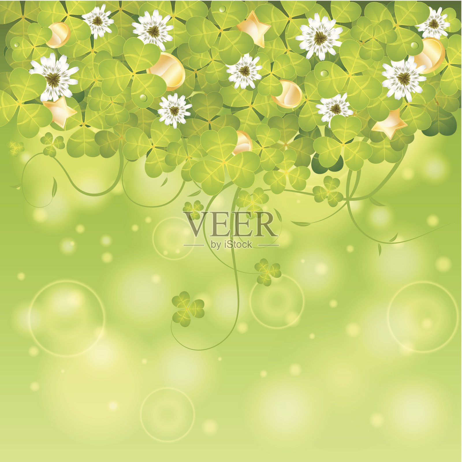 圣帕特里克节框架插画图片素材