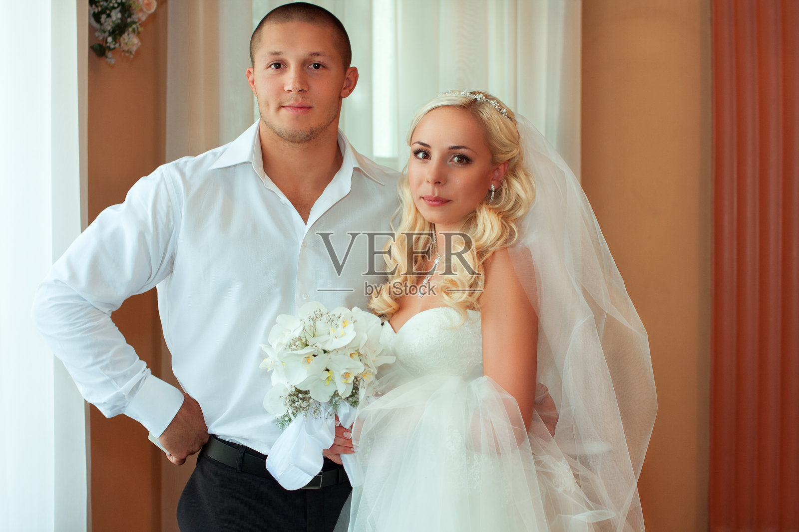 美丽的婚礼的夫妇照片摄影图片