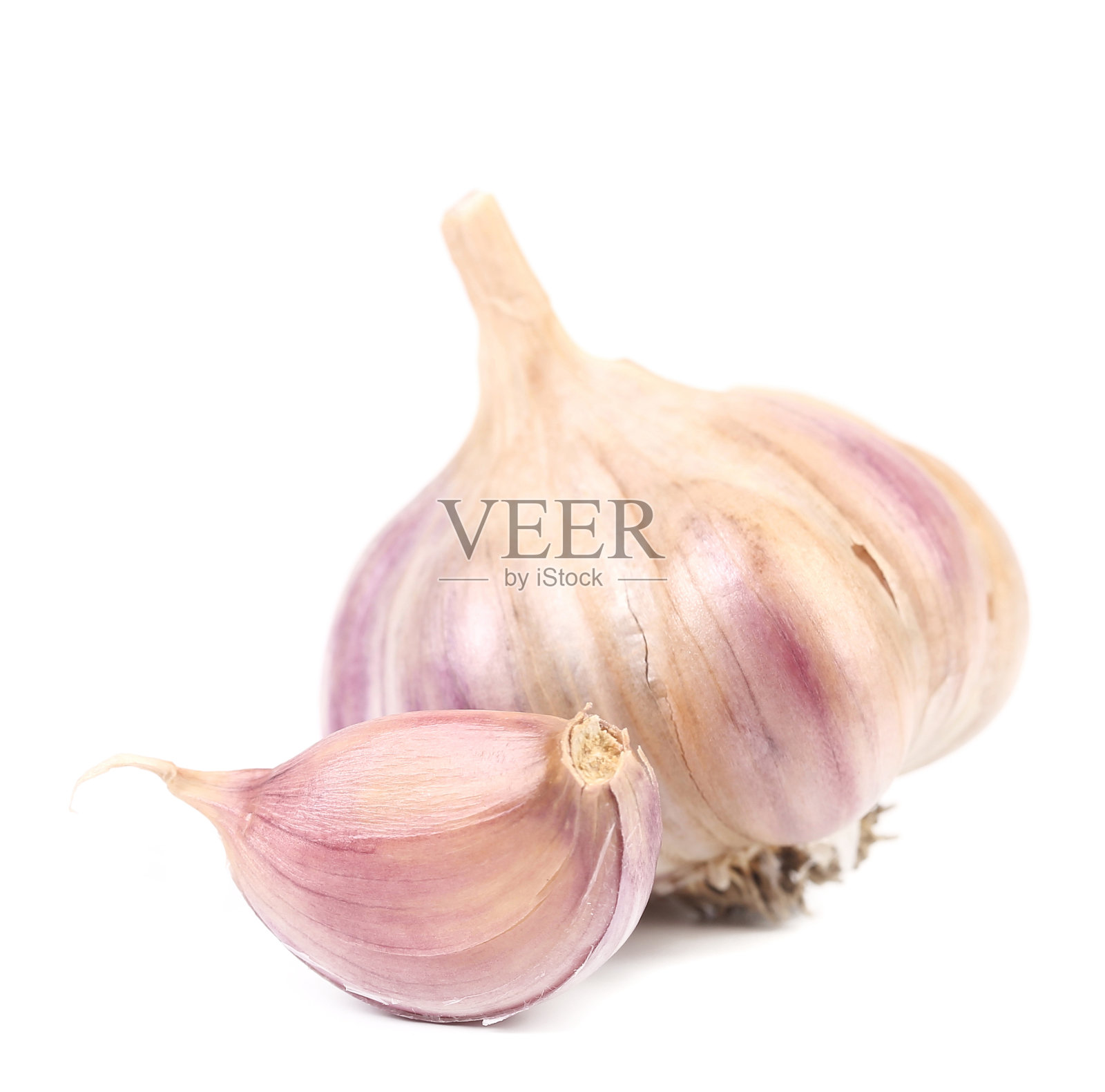 大蒜孤立在白色背景上照片摄影图片