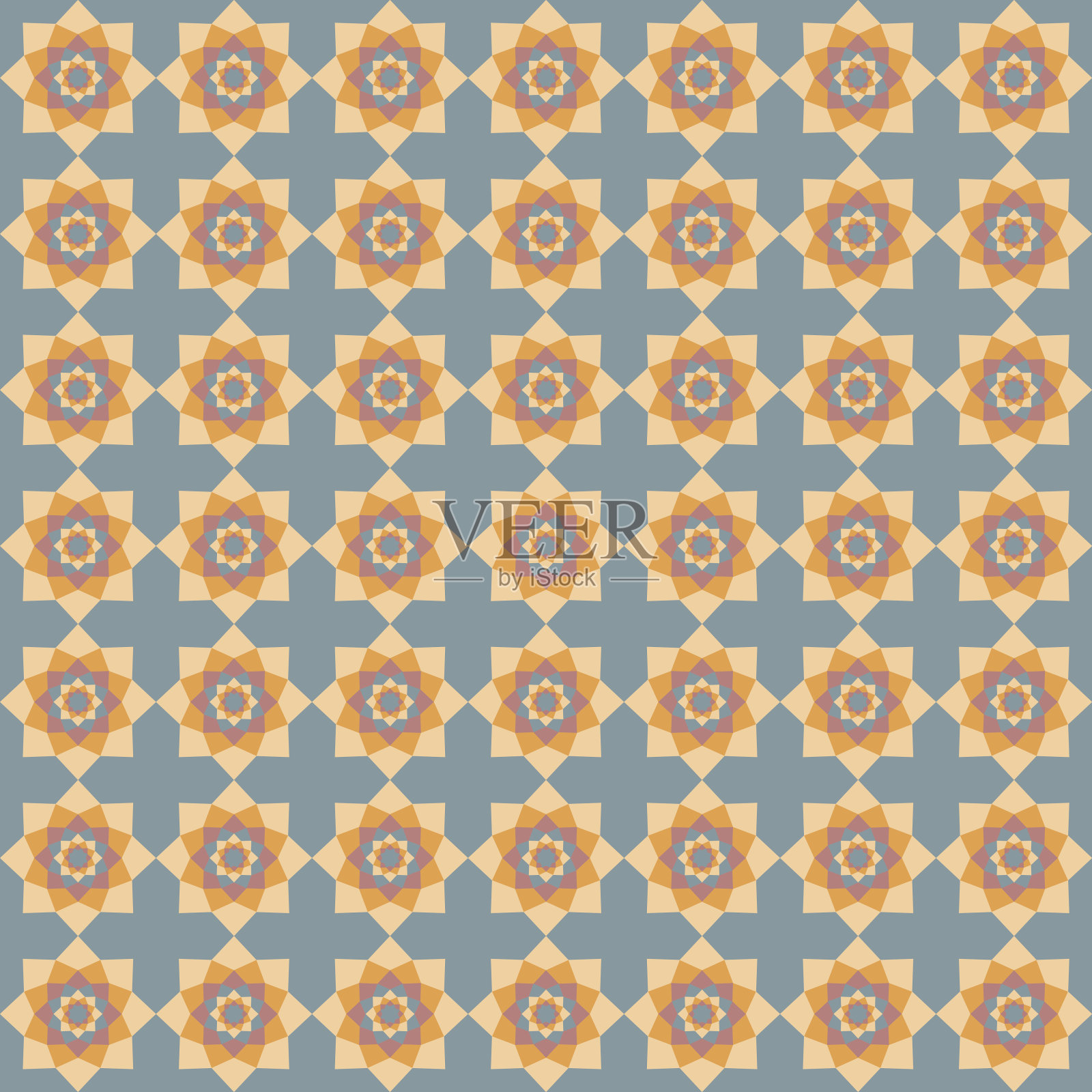 几何花民族图案插画图片素材