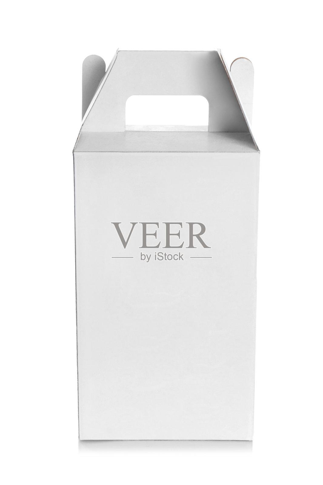 白色带把手的空盒子照片摄影图片