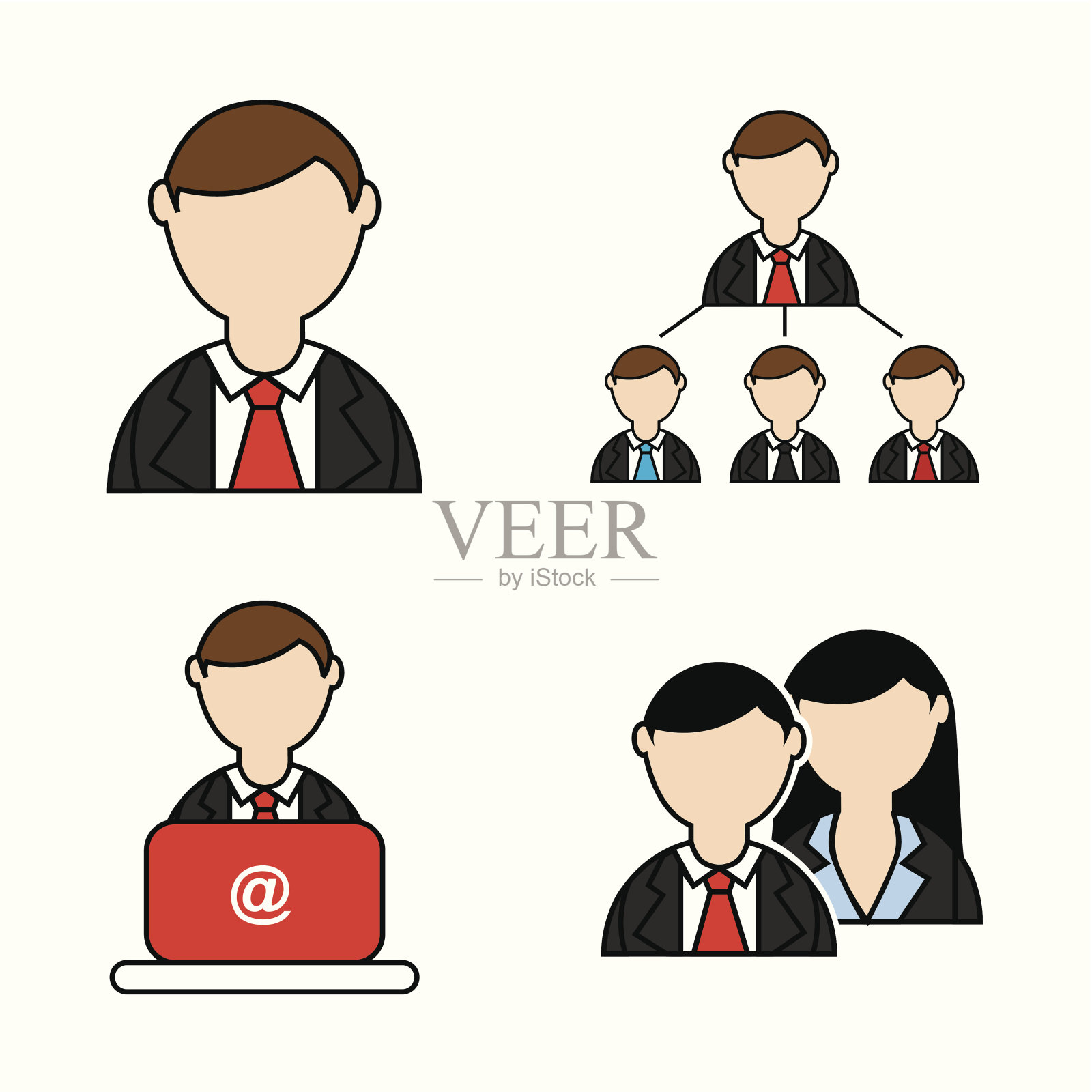 业务人员插画图片素材