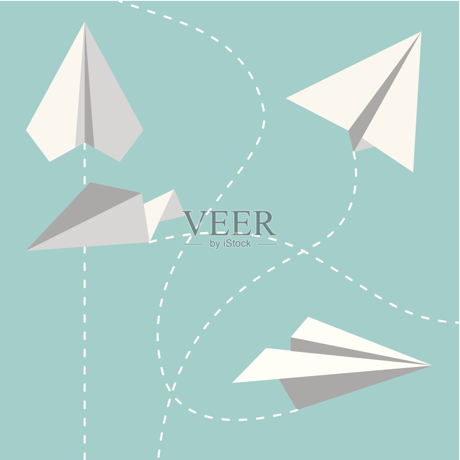 纸飞机设计插画图片素材