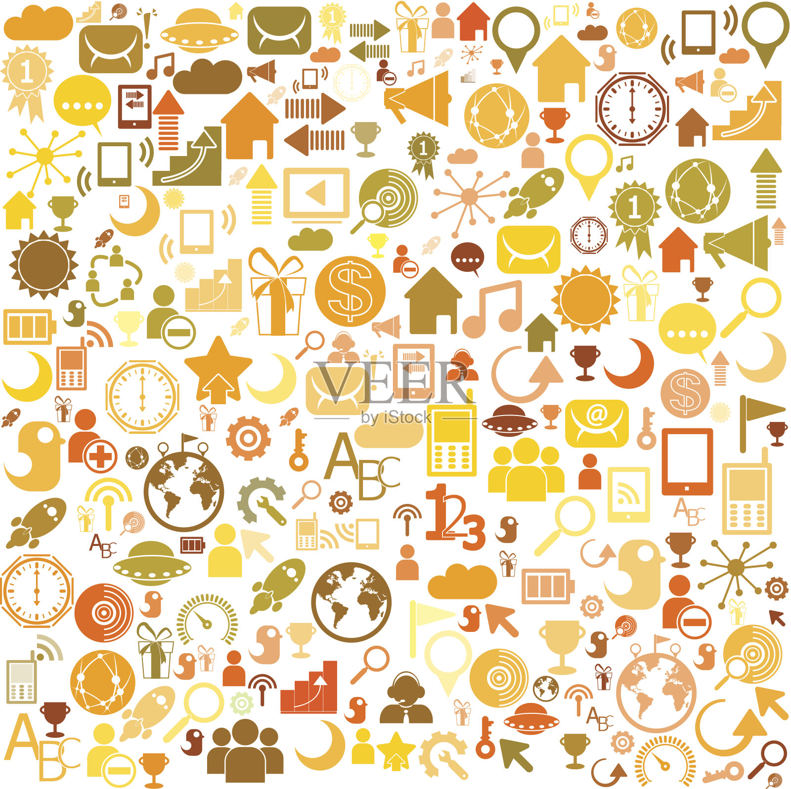 社交网络背景和媒体图标图标素材