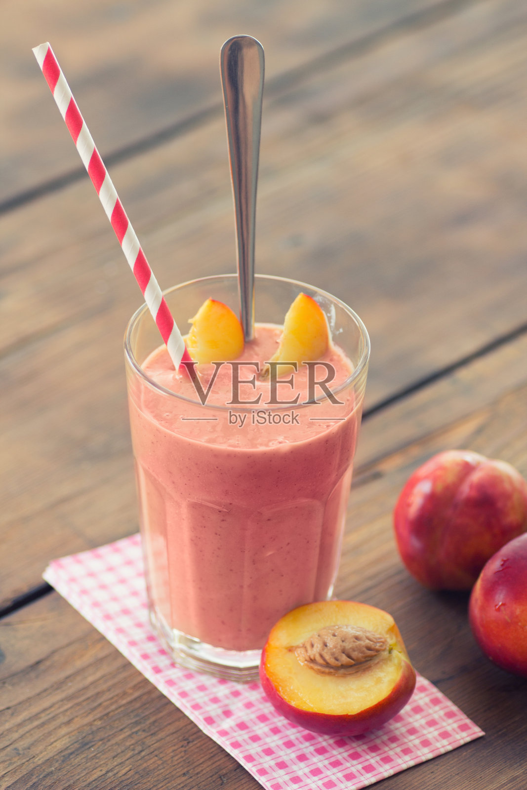 桃子奶昔照片摄影图片