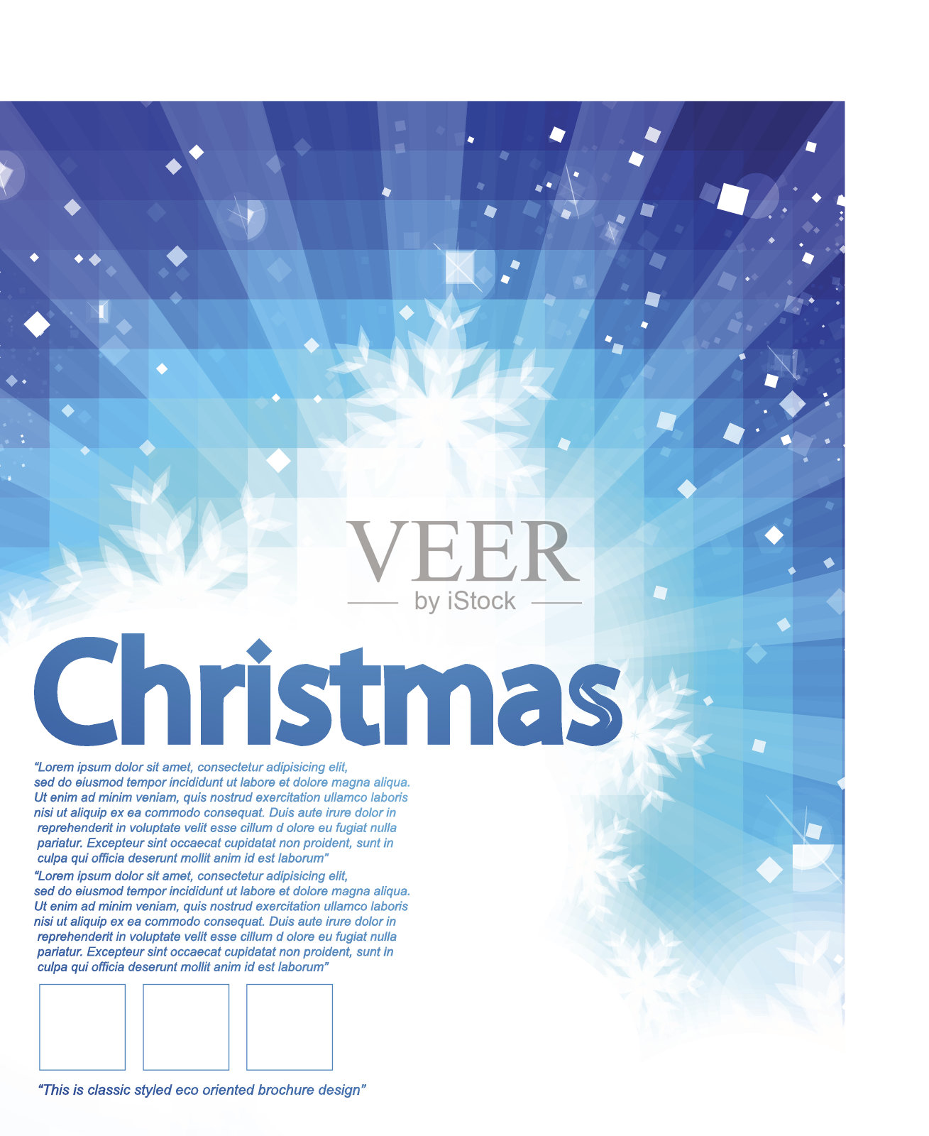 矢量蓝色圣诞背景插画图片素材